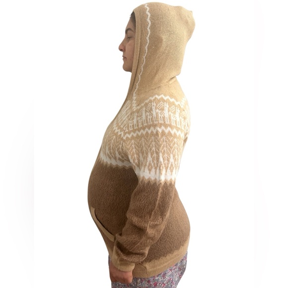 Alpaca Unisex-Adult Sweater Size LG  Pullover Hooded - Picture 5 of 10